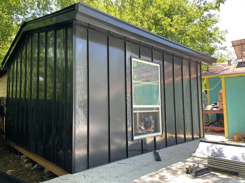 Black standing seam metal wall panels for Metal Roof Installation in Terre Haute